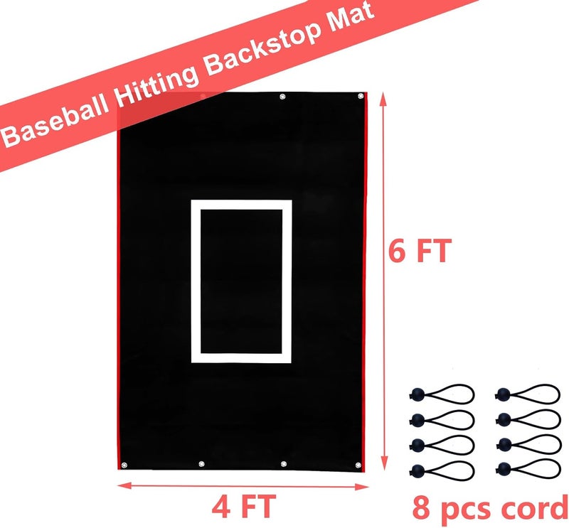 CORECISE Baseball Softball Cages Backstops with Strike Zone,Hitting Pitching Batting Cage Backstop,Baseball Hitting Backstop Mat,Pitcher Training Equipment Aid,Batting Cages Accessories - Image 2